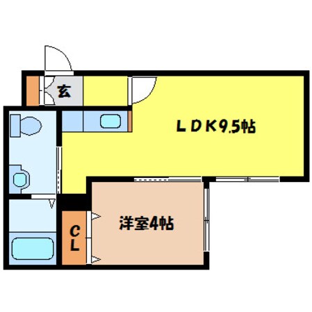 東区役所前駅 徒歩5分 3階の物件間取画像